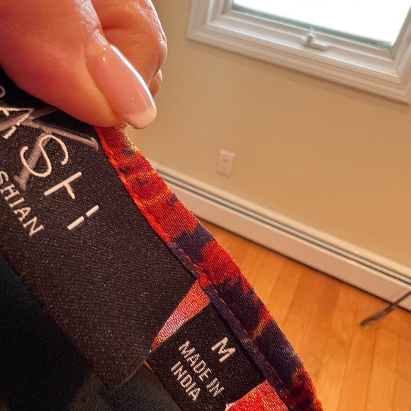 DASH by Kardashian bohemian orange blue yellow 2 piece kaftan dress size medium - Picture 13 of 16